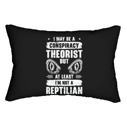 Lizard Reptilian Agenda Conspiracy Theory Lumbar Pillows