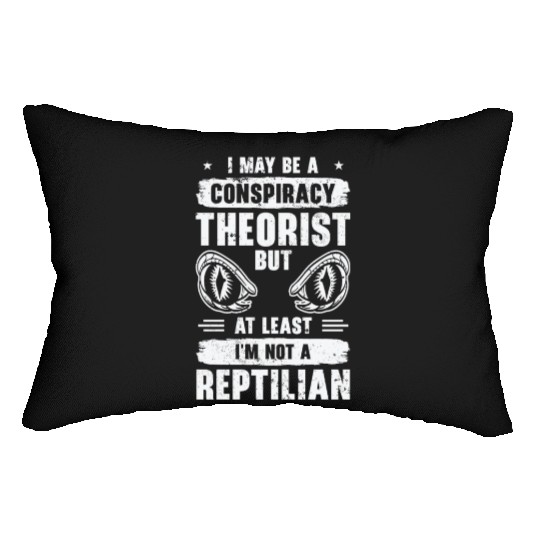 Lizard Reptilian Agenda Conspiracy Theory Lumbar Pillows