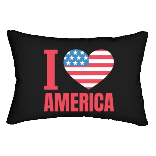 I Love America Lumbar Pillows