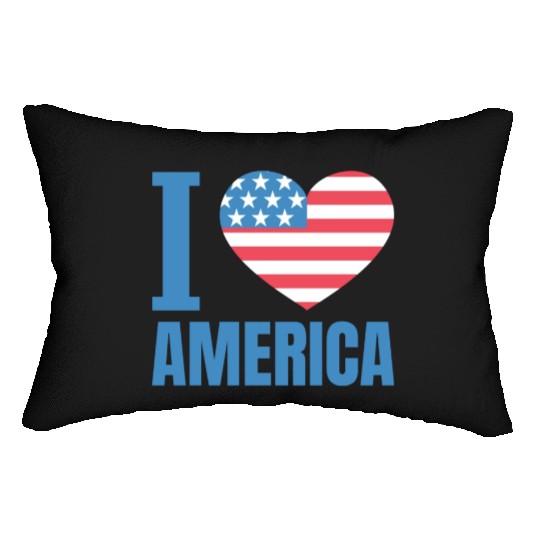 I Love America Lumbar Pillows