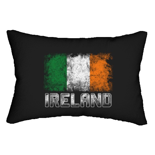 St Patrick's Day Patriotic Distressed Irish Flag Lumbar Pillows