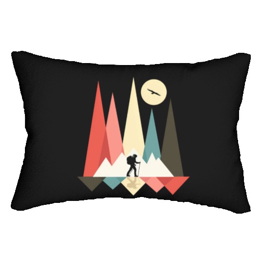 Backpacking Hiking Outdoor Wilderness Mountains Mo Lumbar Pillows