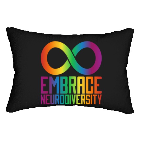 Autism Infinity Symbol Embrace Neurodiversity Lumbar Pillows