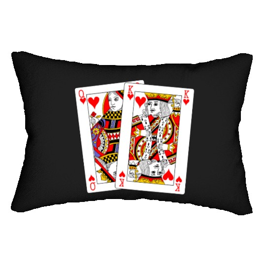 Queen and King of Hearts Lumbar Pillows