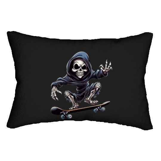 Embrace the Afterlife on Wheels: Grim Reaper Skate Lumbar Pillows