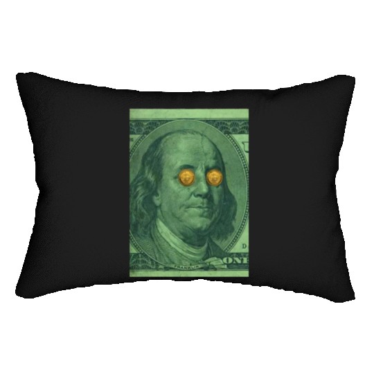 Benjamin Franklin Bitcoin Lumbar Pillows