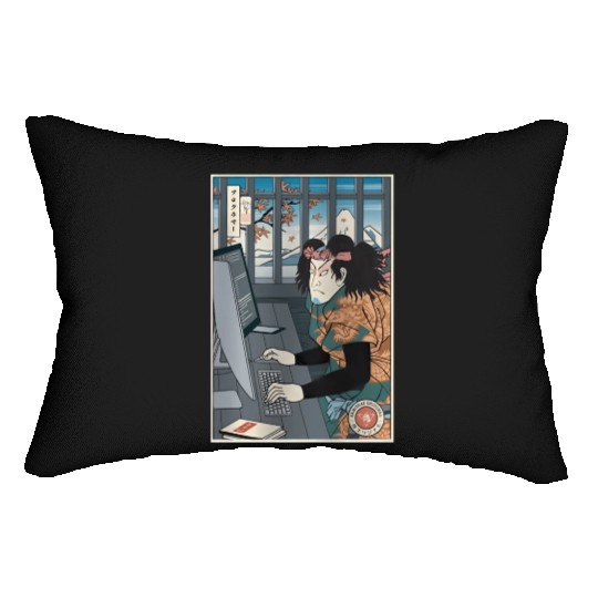 Samurai Programmer 3 Samurai Computer Samurai Pc Lumbar Pillows
