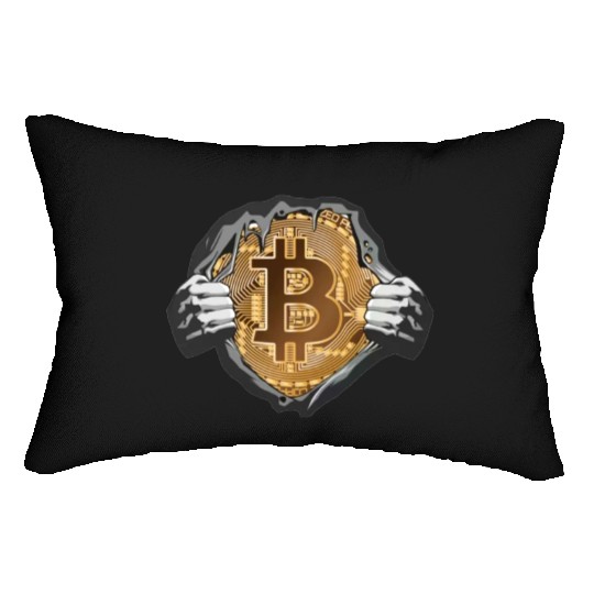 Bitcoin Coin-Crypto Super Hero Lumbar Pillows
