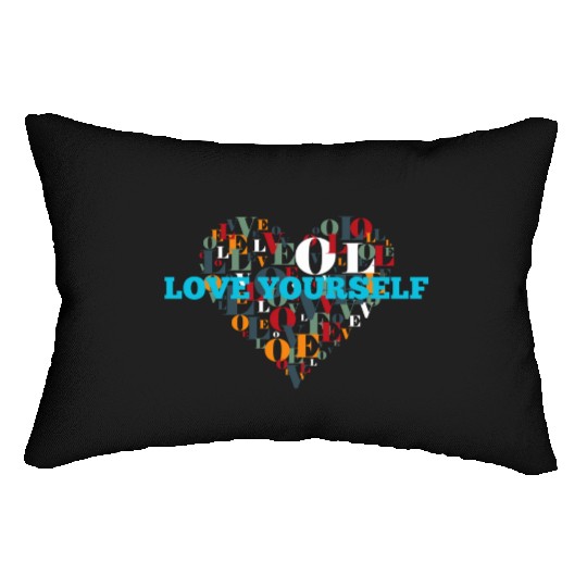 Love Yourself Lumbar Pillows-Embrace Self-Love with Style