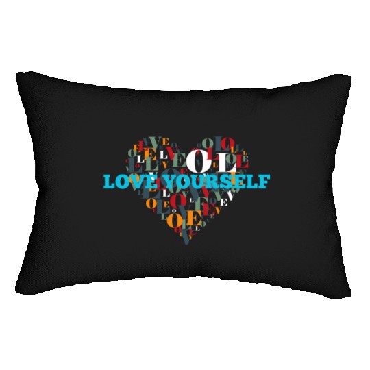 Love Yourself Lumbar Pillows-Embrace Self-Love with Style