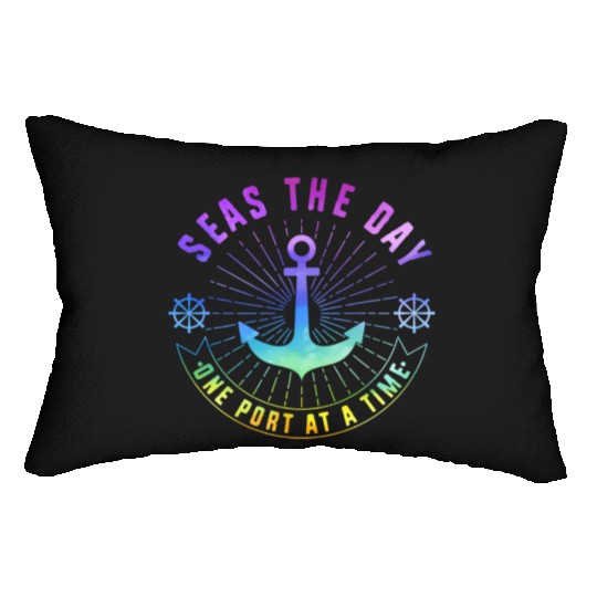 Cruise Seas The Day Family Vacation Lumbar Pillows