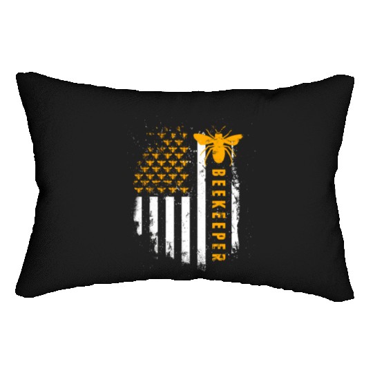 Honey Bee Beekeeping Hive Beekeeper Lumbar Pillows