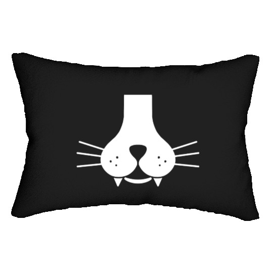 Meowy Cat Face Lumbar Pillows
