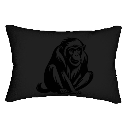 Ape Face Apes Apelike Jungle Primate Lumbar Pillows