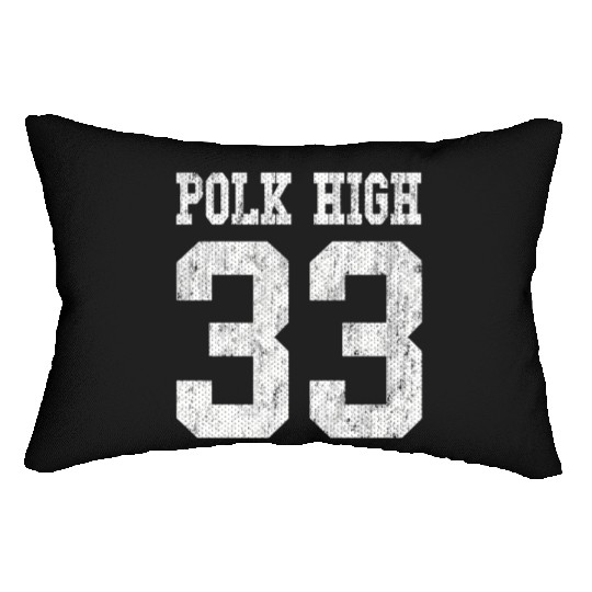Polk High School Football Jersey 33 Aged Look Lumbar Pillows