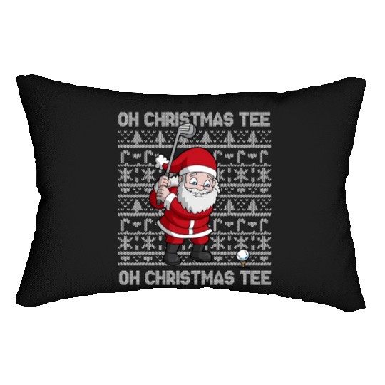 Golf Oh Santa Claus Golfer Golfing Lumbar Pillows