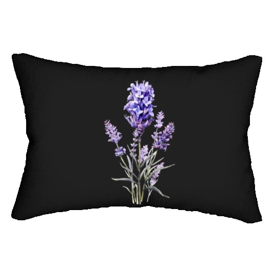 Lavender Flower Lumbar Pillows