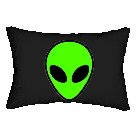 Alien Head Pocket Patch Area 51 Lumbar Pillows