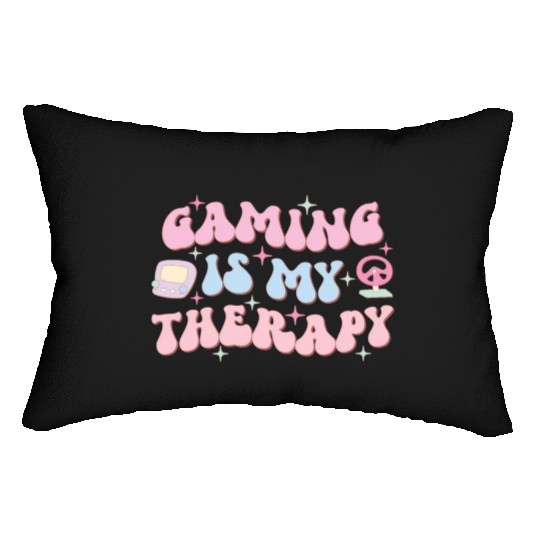 Gaming Is My Therapy, Happy Game Day Lumbar Pillows