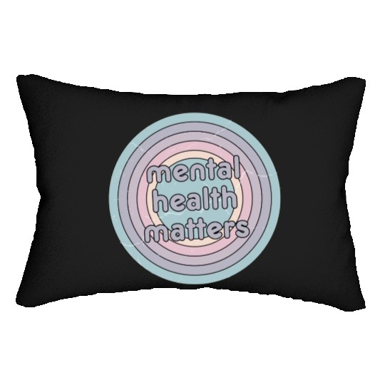 Mental Health Matters | Retro Circle French Grey Lumbar Pillows