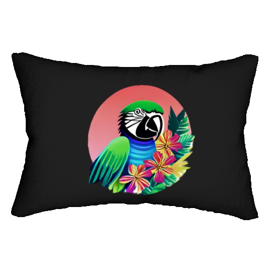 Macaw in the Tropics Lumbar Pillows