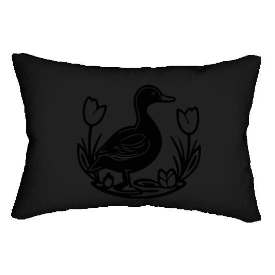Duck Bird Nature Pond Lumbar Pillows