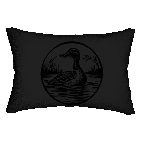 Duck Bird Nature Pond Lumbar Pillows