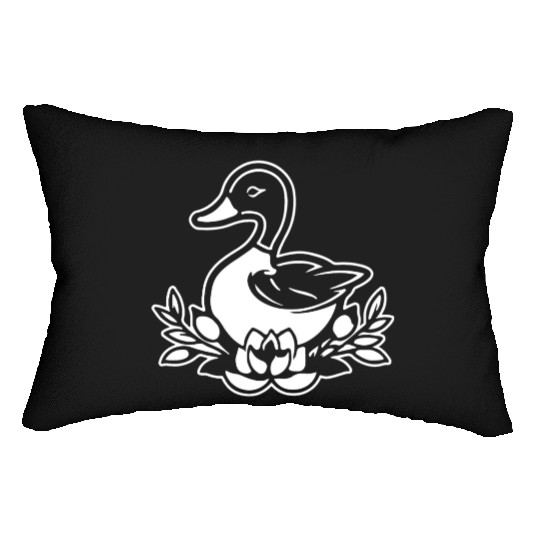 Duck Bird Nature Pond Lumbar Pillows