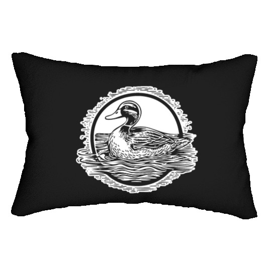 Duck Bird Nature Pond Lumbar Pillows