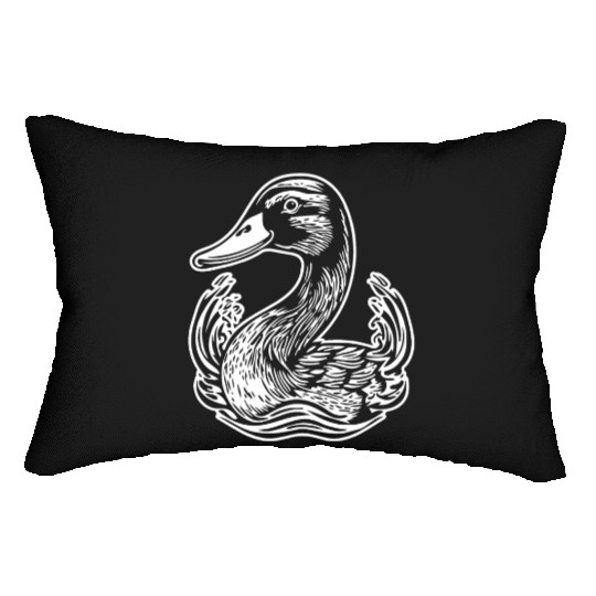 Duck Bird Nature Pond Lumbar Pillows