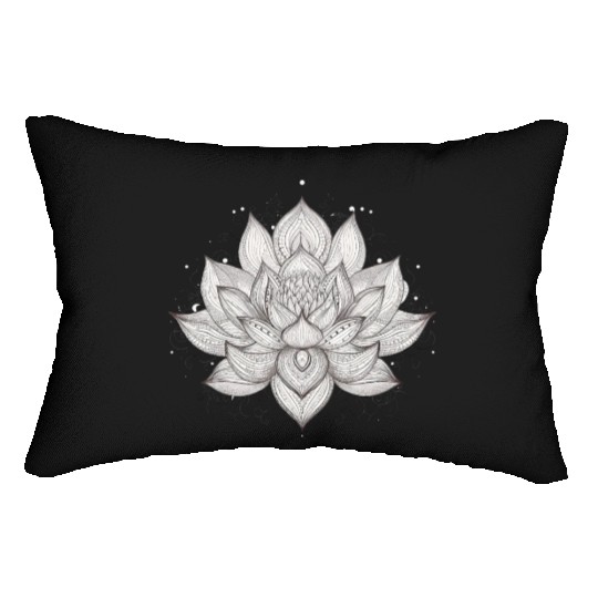 serene Lotus (2) Lumbar Pillows