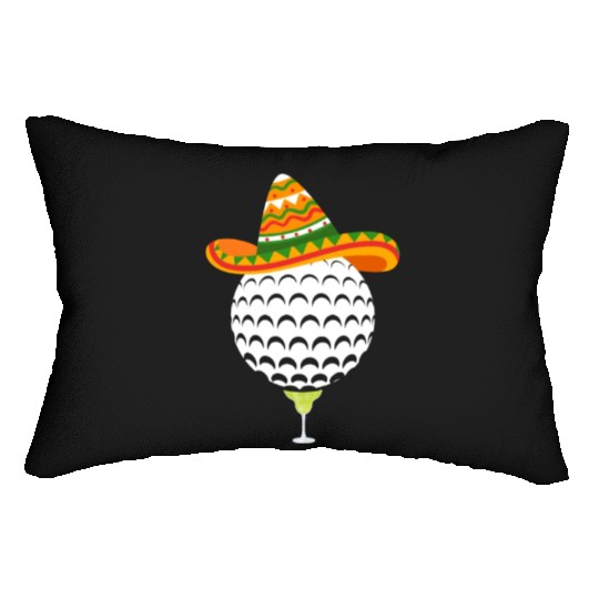 Margarita Golf Ball Mexican Sombrero Lumbar Pillows