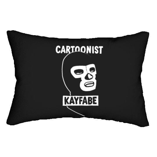 Cartoonist Kayfabe Wrestling Mask Lumbar Pillows