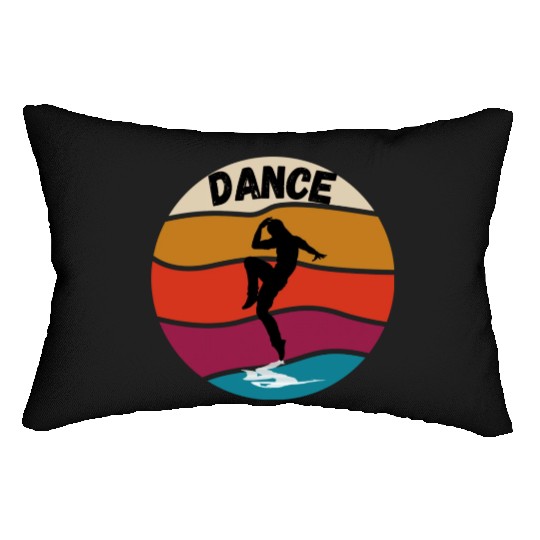 dance street cool gift idea music red girl Lumbar Pillows