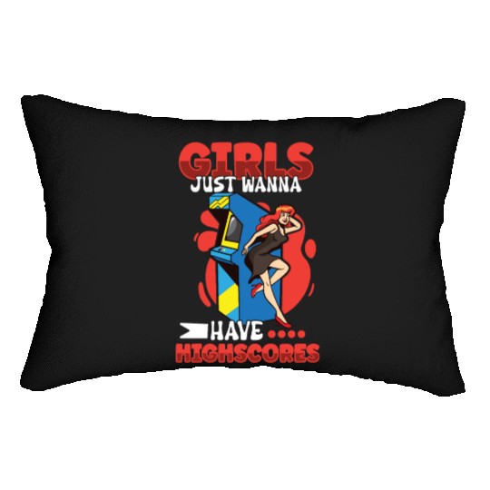 Pinball Machine Pinball Player Funny Pinball Lumbar Pillows