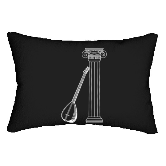 Irish Bouzouki Instrument Greek Lumbar Pillows