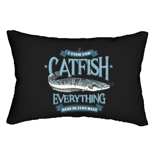 Catfish Hunting Funny Fishing Quote Vintage Lumbar Pillows