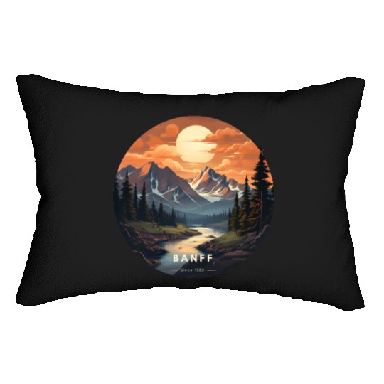 Banff sunset Lumbar Pillows