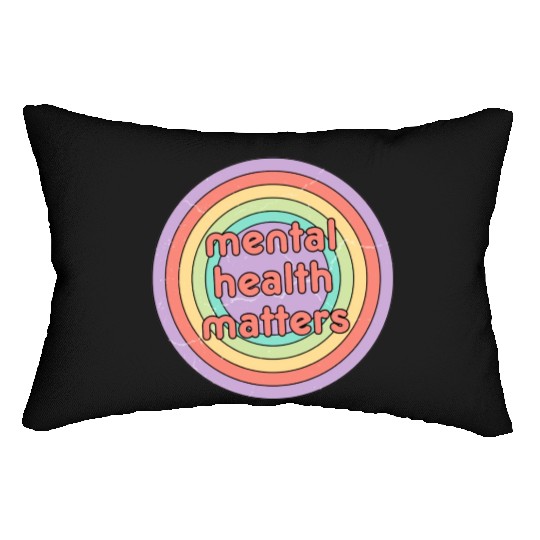 Mental Health Matters | Retro Circle Peach Candy Lumbar Pillows