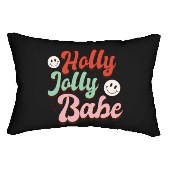 Holly Jolly Babe Lumbar Pillows