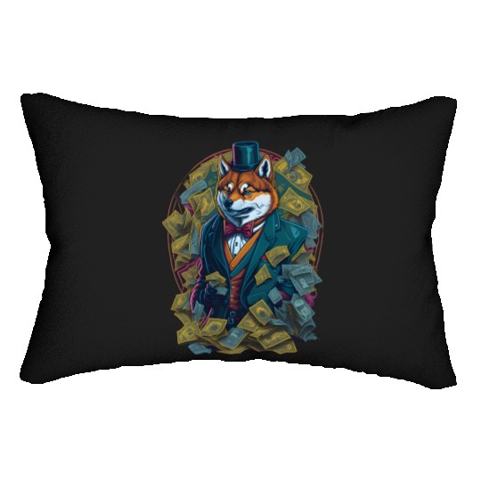 Dogecoin Shiba Inu Coin Crypto Bitcoin Lumbar Pillows