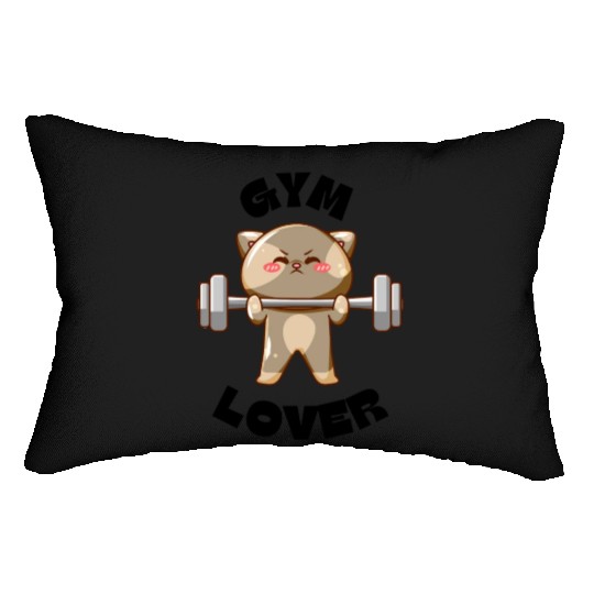 Gym Lover Cartoon Character Lumbar Pillows