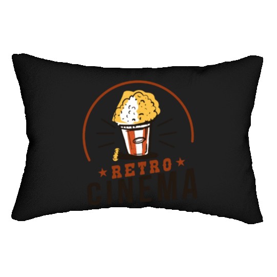 Retro Cinema Popcorn Lumbar Pillows