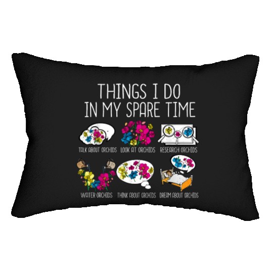 Orchid Plant Lover Houseplant Florist Gardening Lumbar Pillows