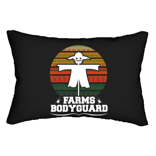 Farm s Bodyguard Farmer Scarecrow Gift Design Idea Lumbar Pillows