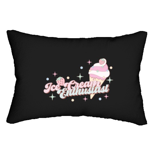 Ice Cream Enthusiast, Happy Summer Holiday Lumbar Pillows