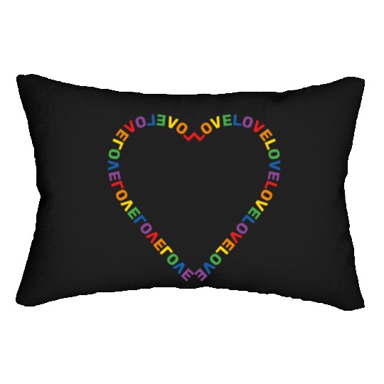 Love Heart LGBTQ+ Community Lumbar Pillows