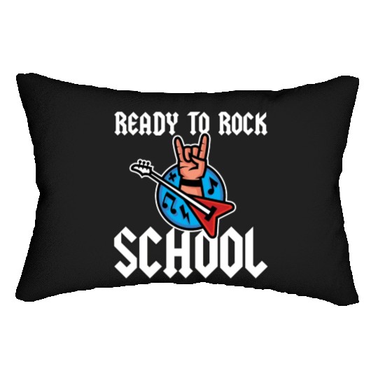 Ready To Rock School Heavy Metal Lover Guitar Lumbar Pillows