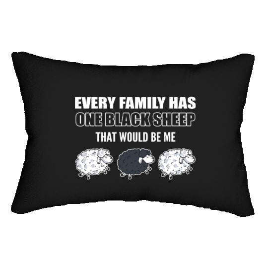 Family Black Sheep Shepherd Lumbar Pillows