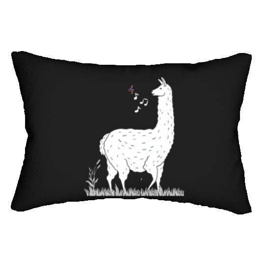 Song of The Llama Design Print Lumbar Pillows